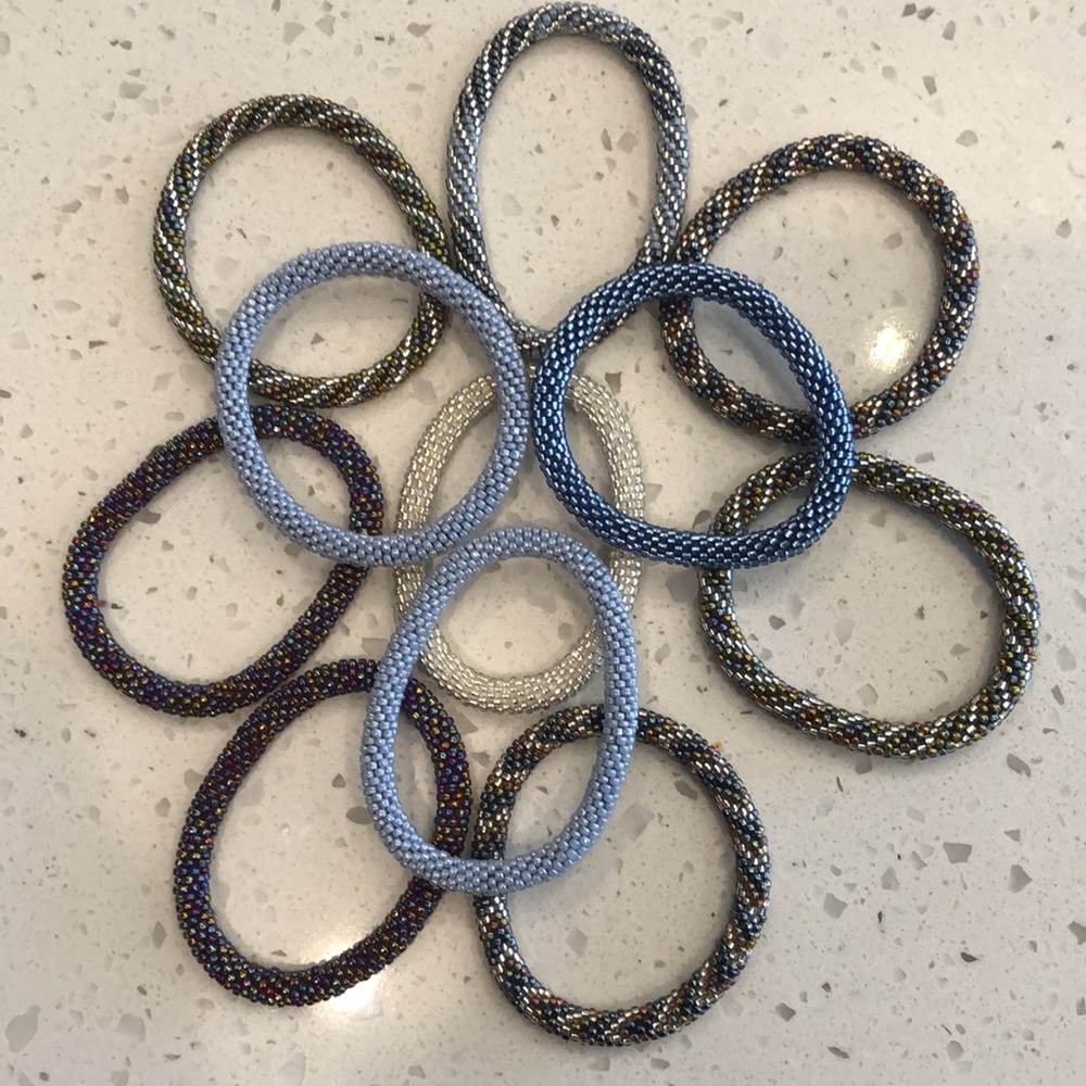 12 Beaded Stacking Bracelets - Picture 3 of 11